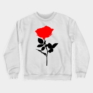 Rose Flower Pattern Crewneck Sweatshirt